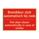 Branddeur sluit automatisch bij rook - Fire door closes automatically in case of /.../