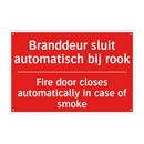 Branddeur sluit automatisch bij rook - Fire door closes automatically in case of /.../