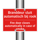 Branddeur sluit automatisch bij rook - Fire door closes automatically in case of /.../