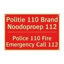 Politie 110 Brand Noodoproep 112 - Police 110 Fire Emergency Call 112
