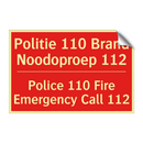 Politie 110 Brand Noodoproep 112 - Police 110 Fire Emergency Call 112
