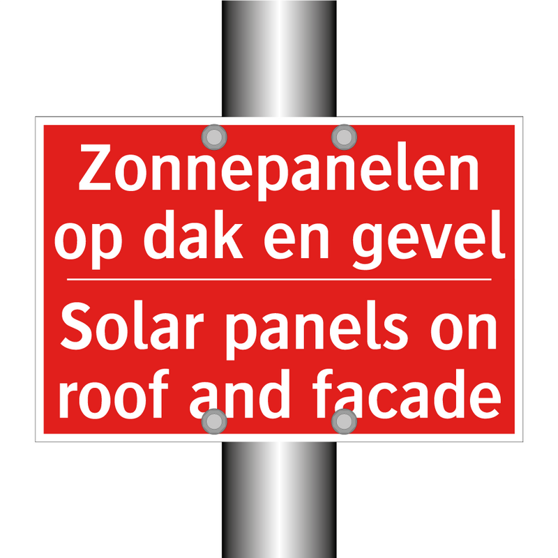 Zonnepanelen op dak en gevel - Solar panels on roof and facade