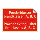Poederblusser brandklassen A, B, C - Powder extinguisher fire classes A, B, C
