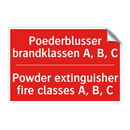 Poederblusser brandklassen A, B, C - Powder extinguisher fire classes A, B, C