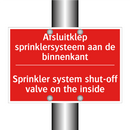 Afsluitklep sprinklersysteem aan de binnenkant /.../ - Sprinkler system shut-off valve on the inside /.../