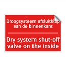 Droogsysteem afsluitklep aan de binnenkant - Dry system shut-off valve on the inside