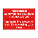 Automatische brandwerende deur Houd sluitingspad /.../ - Automatic fire protection door Keep closing /.../