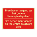 Brandweer toegang op het gehele binnenplaatsgebied /.../ - Fire department access on the entire courtyard /.../