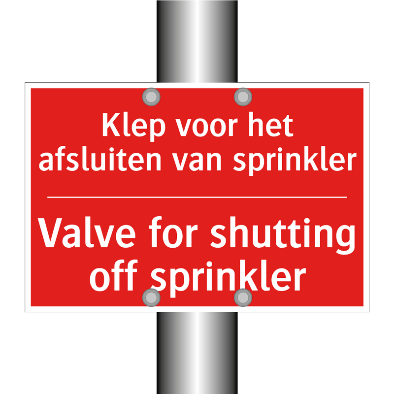 Klep voor het afsluiten van sprinkler - Valve for shutting off sprinkler