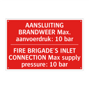 AANSLUITING BRANDWEER Max. aanvoerdruk: /.../ - FIRE BRIGADE'S INLET CONNECTION Max supply /.../