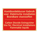 Kooldioxideblusser Gebruik voor: Elektrische /.../ - Carbon Dioxide Extinguisher Use for: Electrical /.../