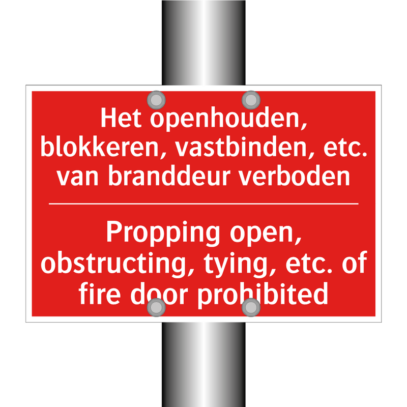 Het openhouden, blokkeren, vastbinden, etc. /.../ - Propping open, obstructing, tying, etc. /.../