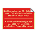 Kooldioxideblusser CO₂ Gebruikt voor: Elektrische /.../ - Carbon Dioxide Extinguisher CO₂ Used for: /.../