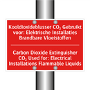 Kooldioxideblusser CO₂ Gebruikt voor: Elektrische /.../ - Carbon Dioxide Extinguisher CO₂ Used for: /.../