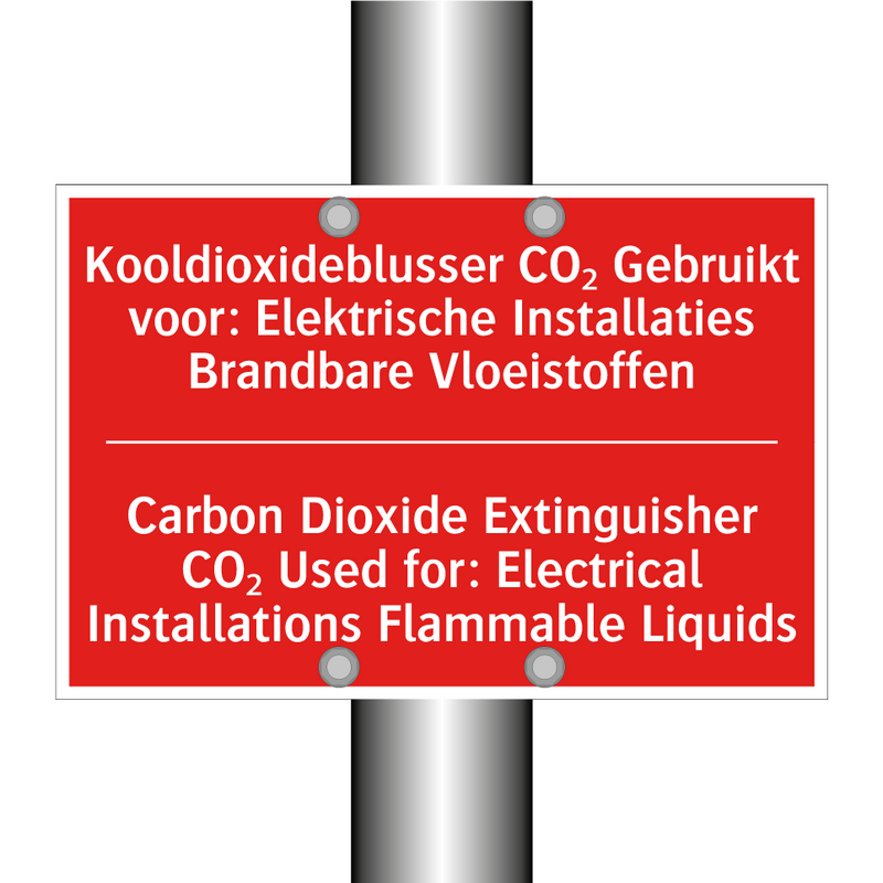 Kooldioxideblusser CO₂ Gebruikt voor: Elektrische /.../ - Carbon Dioxide Extinguisher CO₂ Used for: /.../