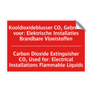 Kooldioxideblusser CO₂ Gebruikt voor: Elektrische /.../ - Carbon Dioxide Extinguisher CO₂ Used for: /.../
