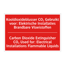Kooldioxideblusser CO₂ Gebruikt voor: Elektrische /.../ - Carbon Dioxide Extinguisher CO₂ Used for: /.../