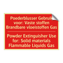 Poederblusser Gebruik voor: Vaste stoffen /.../ - Powder Extinguisher Use for: Solid materials /.../