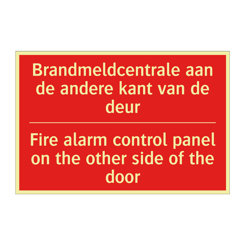 Brandmeldcentrale aan de andere kant van /.../ - Fire alarm control panel on the other side /.../