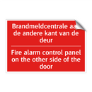 Brandmeldcentrale aan de andere kant van /.../ - Fire alarm control panel on the other side /.../