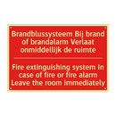 Brandblussysteem Bij brand of brandalarm /.../ - Fire extinguishing system In case of fire /.../