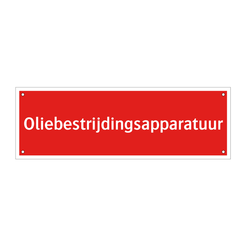 Oliebestrijdingsapparatuur