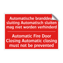 Automatische branddeur sluiting Automatisch /.../ - Automatic Fire Door Closing Automatic closing /.../