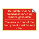 De ruimte voor de brandkraan moet vrij worden /.../ - The area in front of the fire hydrant must /.../