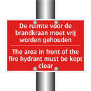 De ruimte voor de brandkraan moet vrij worden /.../ - The area in front of the fire hydrant must /.../