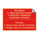 Branddeur 1. Altijd gesloten houden 2. Klemmen, /.../ - Fire door 1. Please keep closed at all times /.../