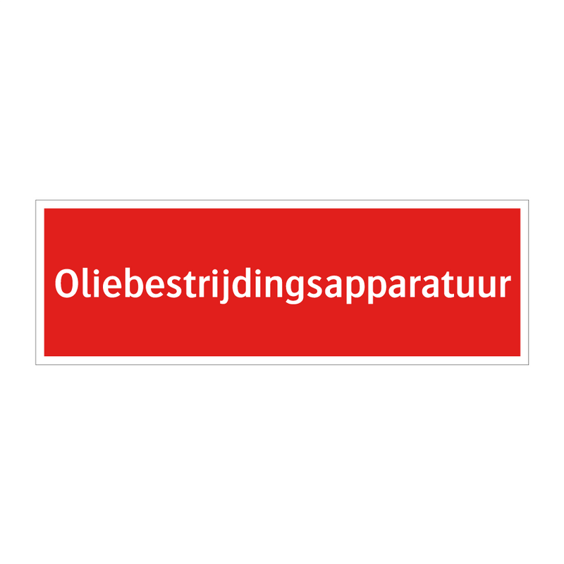 Oliebestrijdingsapparatuur