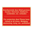 Brandwerende deur Altijd gesloten houden. /.../ - Fire protection door Please keep closed /.../