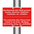 Brandwerende deur Altijd gesloten houden. /.../ - Fire protection door Please keep closed /.../