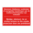 Klemmen, blokkeren, vastbinden of soortgelijke /.../ - Wedge, obstruct, tie or similar actions /.../