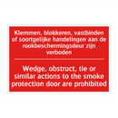 Klemmen, blokkeren, vastbinden of soortgelijke /.../ - Wedge, obstruct, tie or similar actions /.../