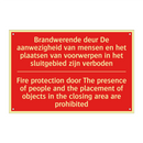 Brandwerende deur De aanwezigheid van mensen /.../ - Fire protection door The presence of people /.../