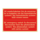 DC-noodschakelaar Om de omvormer los te /.../ - DC emergency switch To disconnect the inverter /.../