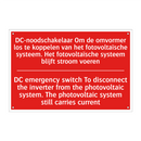 DC-noodschakelaar Om de omvormer los te /.../ - DC emergency switch To disconnect the inverter /.../