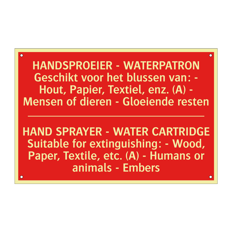 HANDSPROEIER - WATERPATRON Geschikt voor /.../ - HAND SPRAYER - WATER CARTRIDGE Suitable /.../
