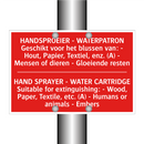HANDSPROEIER - WATERPATRON Geschikt voor /.../ - HAND SPRAYER - WATER CARTRIDGE Suitable /.../