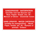 HANDSPROEIER - WATERPATRON Geschikt voor /.../ - HAND SPRAYER - WATER CARTRIDGE Suitable /.../