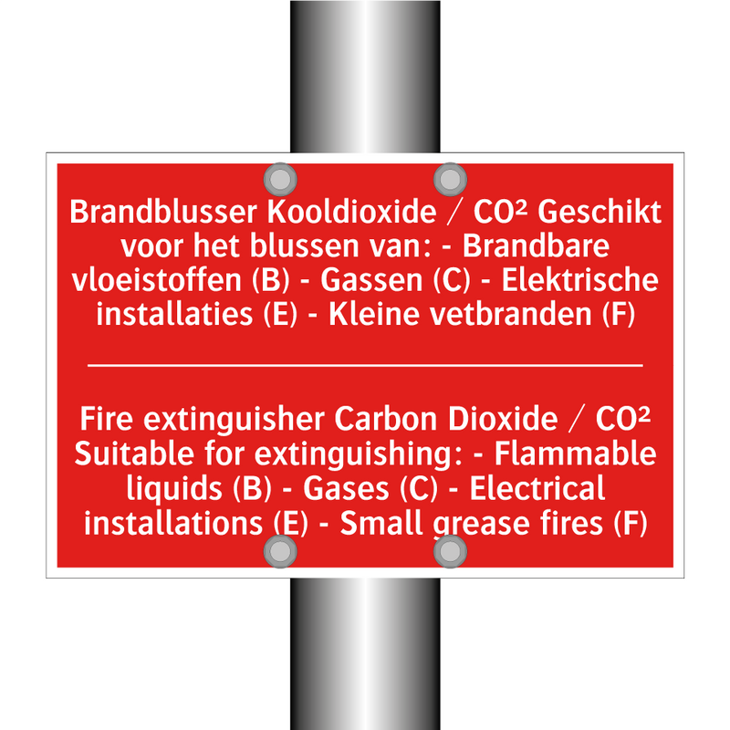 Brandblusser Kooldioxide / CO² Geschikt /.../ - Fire extinguisher Carbon Dioxide / CO² Suitable /.../