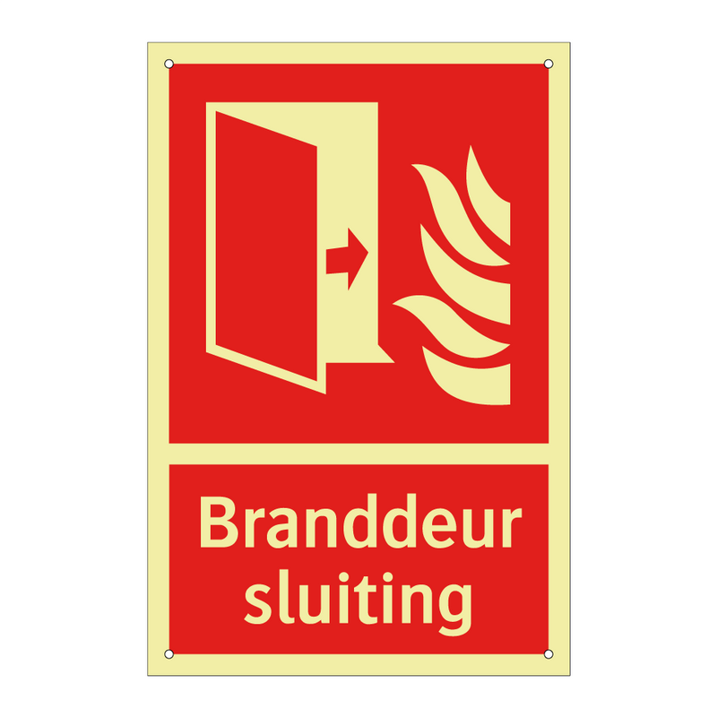 Branddeur sluiting
