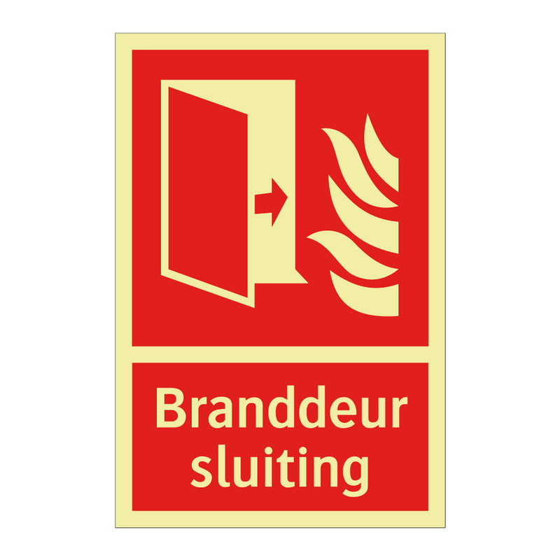 Branddeur sluiting