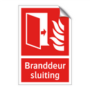 Branddeur sluiting