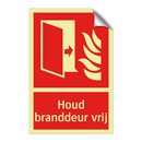 Houd branddeur vrij