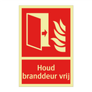 Houd branddeur vrij