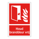 Houd branddeur vrij