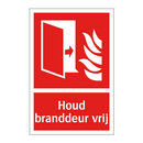 Houd branddeur vrij