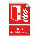 Houd vluchtdeur vrij